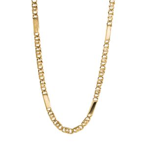 CADENA OJO DE PAJARO ALTERNADA 18K