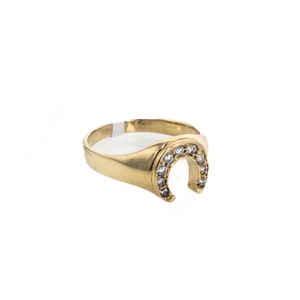 ANILLO HERRADURA CON ZIRCONES18K