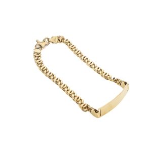 PULSERA PLACA OJO DE PAJARO 18K