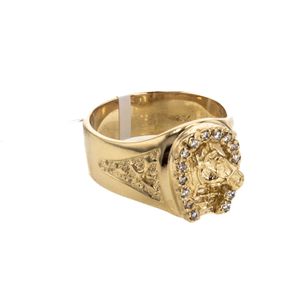 ANILLO HERRADURA CON ZIRCONES 18K