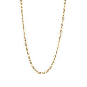 CADENA TEJIDO CUBANO 18K