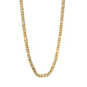 CADENA TEJIDO CUBANA ALTERNADA 18K