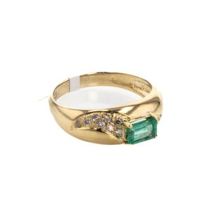 ANILLO 18K - P. FINA - ESMERALDA