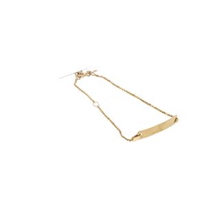 PULSERA TEJIDO CAJA CON PLACA 18K