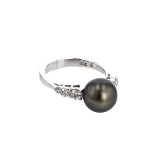 ANILLO 18K - PERLA - 0,30 CT APROX