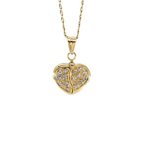 DIJE CORAZON CON ZIRCONES 18K