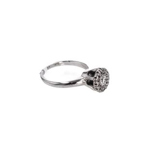 ANILLO 14K O. BLANCO P. FINA 0,20 CT APROX