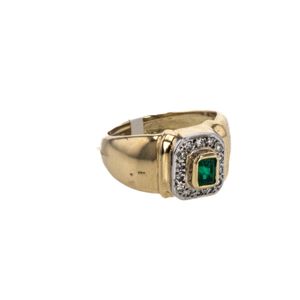ANILLO 18K - P. FINA - ESMERALDA