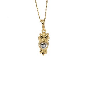 DIJE BUHO 2 COLORES 18K