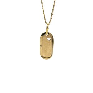 DIJE PLACA CORAZON 18K