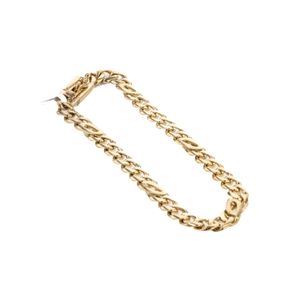 PULSERA CUBANA ALTERNADA 18K