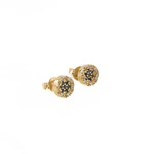 ARETES TOPOS CON ZIRCONES 18K