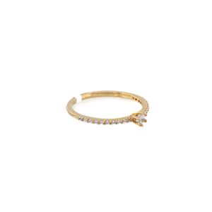 ANILLO COMPROMISO CON ZIRCONES 18K