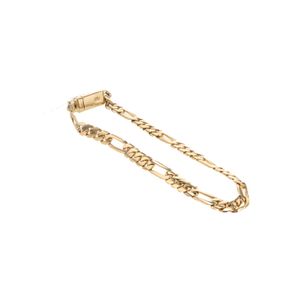 PULSERA CUBANA ALTERNADA 18K