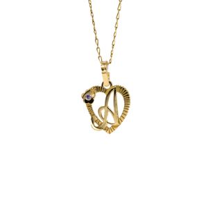 DIJE LETRA A CON ZIRCON 18K