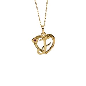 DIJE LETRA F CON ZIRCON 18K