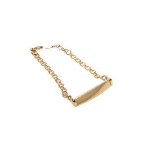 PULSERA ROMBO CON PLACA 18K