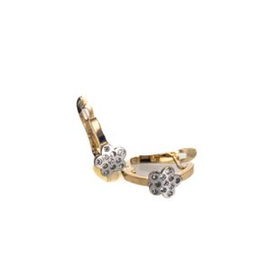 ARETES CORTOS 2 COLORES 18K