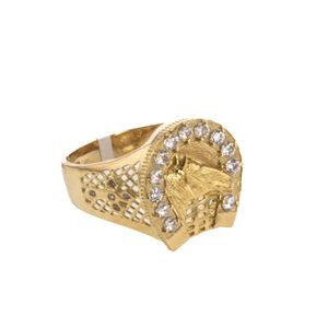 ANILLO HERRADURA CON ZIRCONES 18K