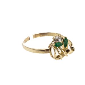 ANILLO 18K - P. FINA - ESMERALDA