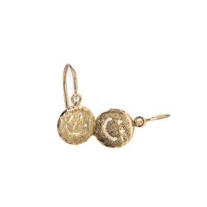 ARETES ZARCILLOS CARA FELIZ 18K