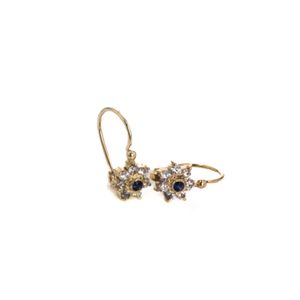 ARETES ZARCILLOS CON ZIRCONES 18K