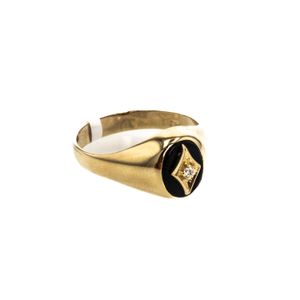 ANILLO PIEDRA NEGRA 18K