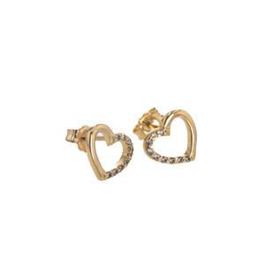 ARETES CORAZON CON ZIRCONES
