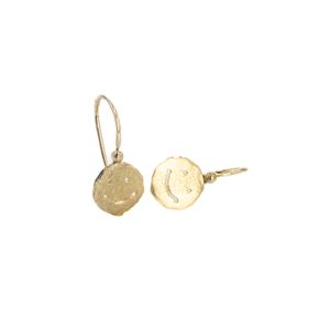 ARETES ZARCILLOS CARA FELIZ 18K