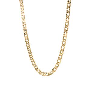 CADENA TEJIDO TRENZ DOBLE 18K