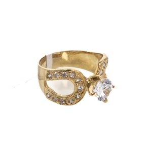ANILLO COMPROMISO CON ZIRCONES 18K