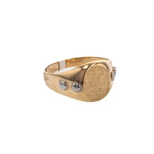 ANILLO PLACA SATINADO 18K