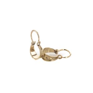 ARETES CANDONGAS SATINADAS 18K