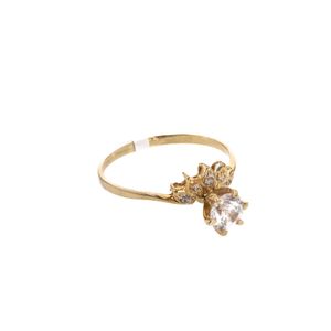 ANILLO COMPROMISO CON ZIRCONES 18K