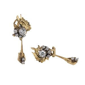 ARETES 18K - P. FINA - 1 CT APROX