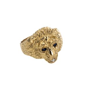 ANILLO LEON 18K
