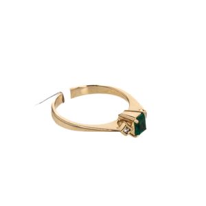 ANILLO P. FINA - 0,02 CT APROX - ESMERALDA