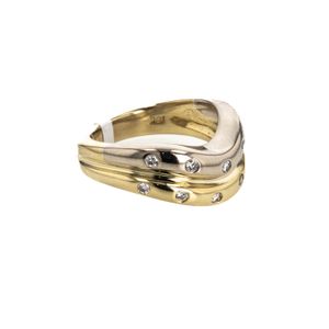 ANILLO 18K - 2 OROA - P. FINA 0,11 CT APROX