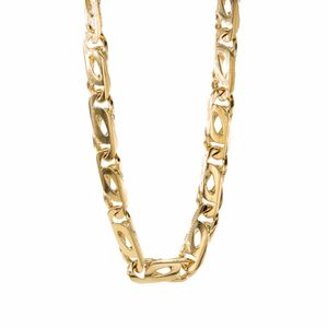 CADENA TEJIDO OJO DE PAJARO 18K