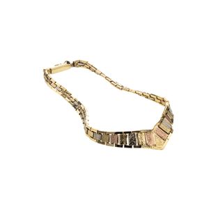 PULSERA BRAZALETE 3 COLORES 18K
