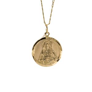DIJE REDONDO VIRGEN 18K