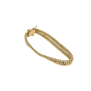PULSERA TIPO BISMARK 2 COLORES 18K