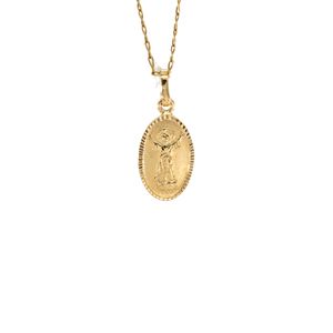 DIJE OVALADO DIVINO NIÑO 18K
