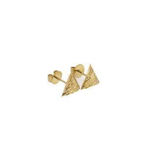 ARETES TOPOS TRIANGULOS 18K