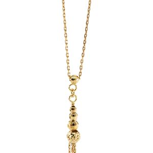 CADENA FORZADA CON DIJE BOLITAS 18K