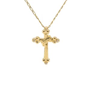 DIJE CRUZ CON ZIRCONES 18K