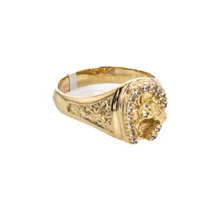 ANILLO HERRADURA CON ZIRCONES 18K