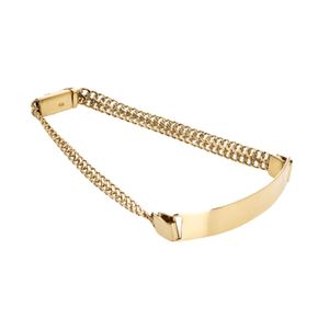 PULSERA BISMARK CON PLACA 18K