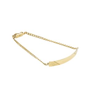 PULSERA CUBANA CON PLACA 18K