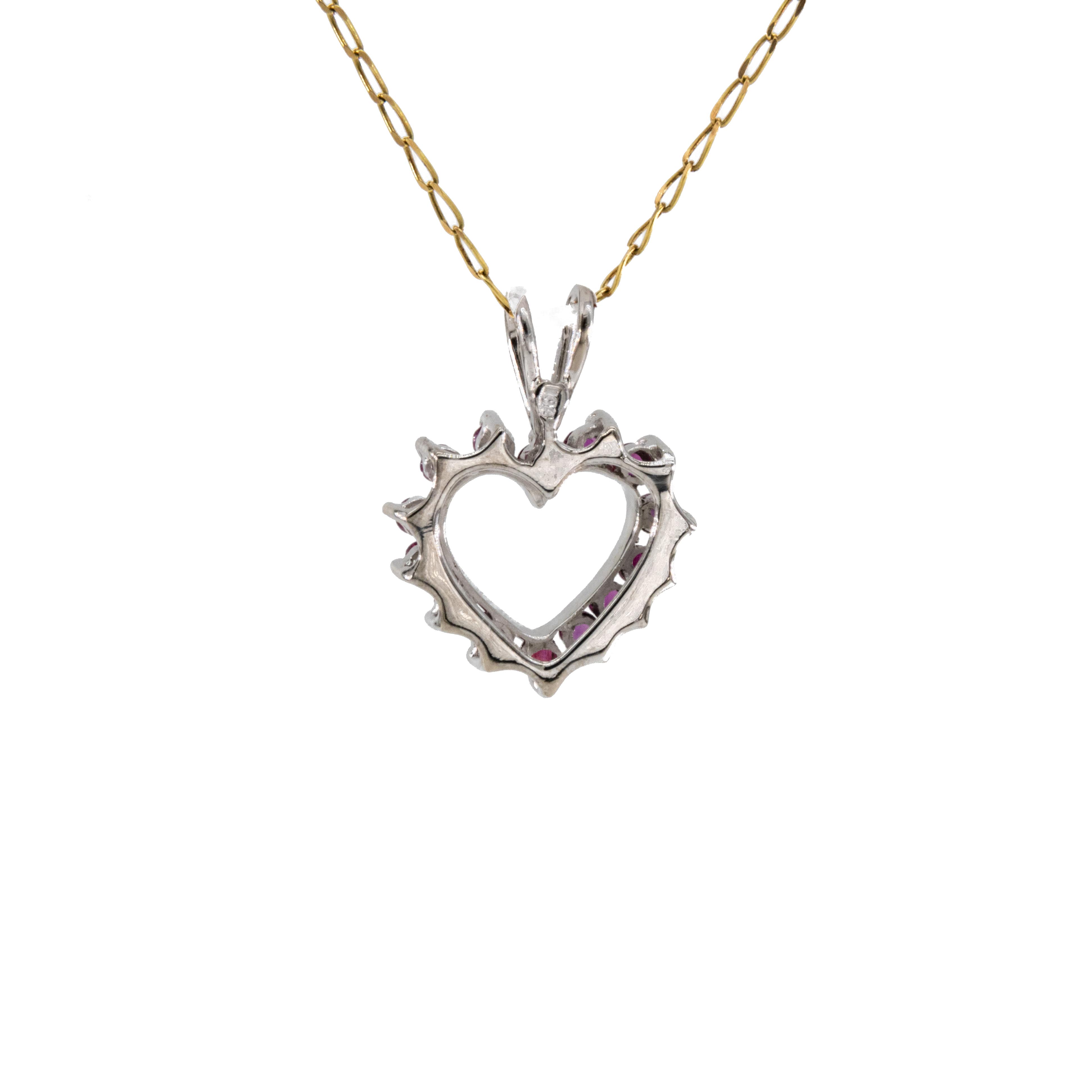 DIJE CORAZON CON ZIRCONES 18K